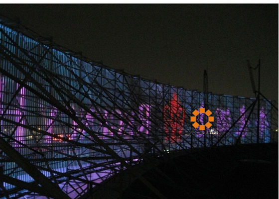 大きいレンタル透明なLED表示印は静かにフル カラー カーテン スクリーンP12を導いた